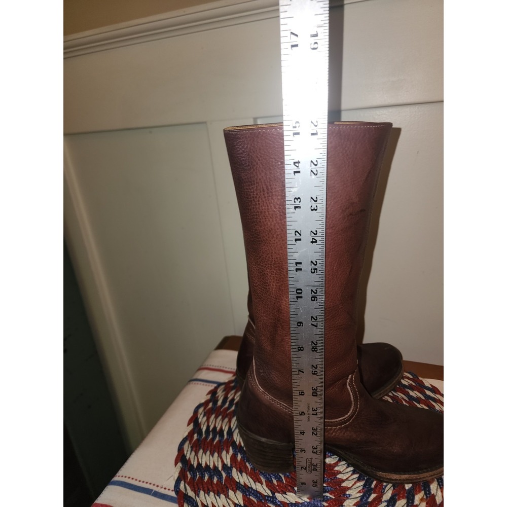 VTG Frye Campus Leather Brown Boots 8M Womens Round Toe Western Made in USA - Picture 16 of 16